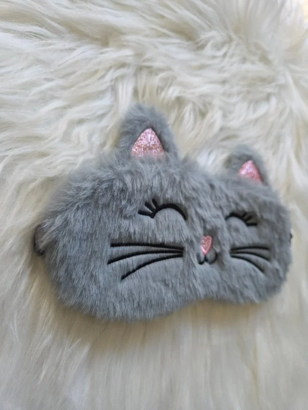 Gray Cat Sleep Mask